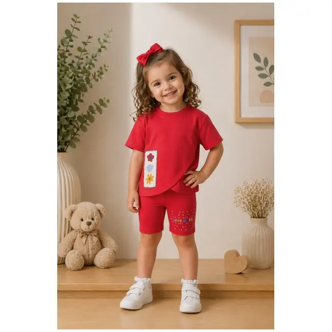 Compleu pentru fetite, rosu, comix bk26y106-1