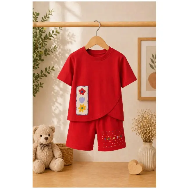 Compleu pentru fetite, rosu, comix bk26y106-1