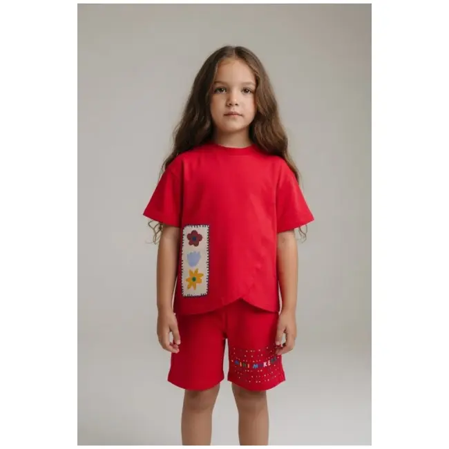 Compleu pentru fetite, rosu, comix bk26y106-1