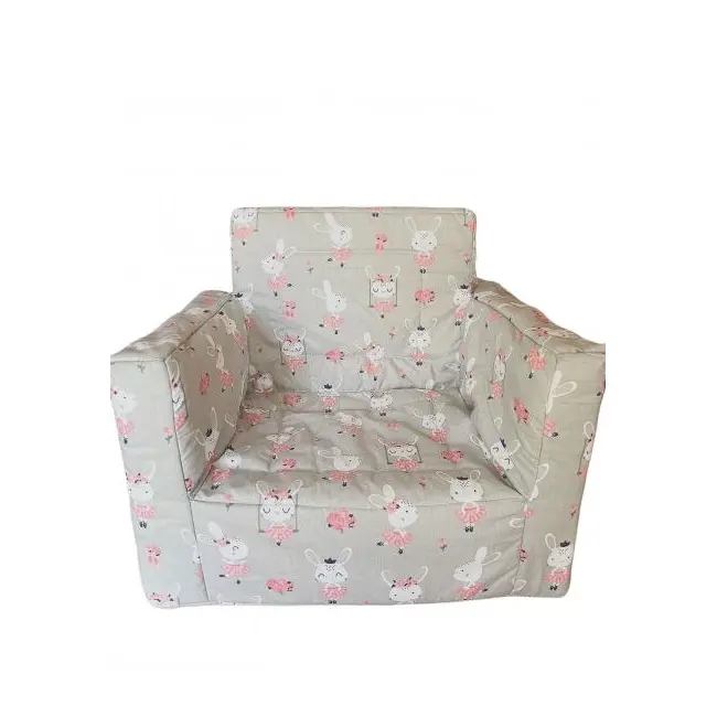 Fotoliu din burete pentru copii MyKids Dancing Bunny Gray MYK00086826