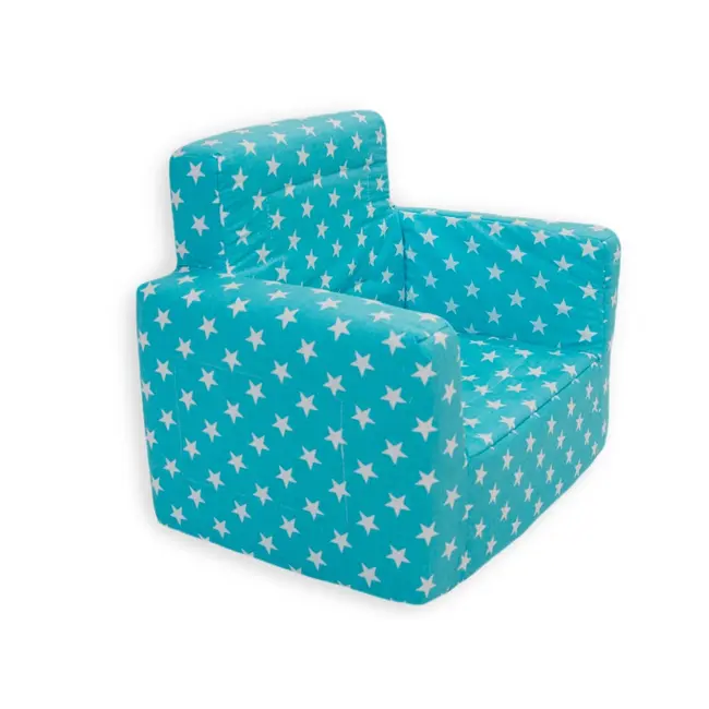Fotoliu din burete pentru copii MyKids Stelute Turquoise MYK00080270