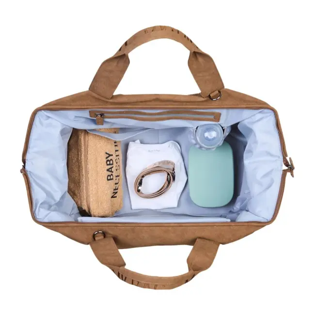Geanta de bebe Childhome Mommy Bag Signature Prestige Hazlenut