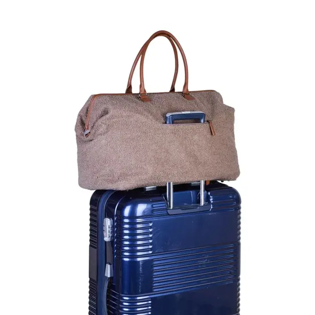 Geanta de bebe Childhome Mommy Bag Signature Teddy Soft Brown