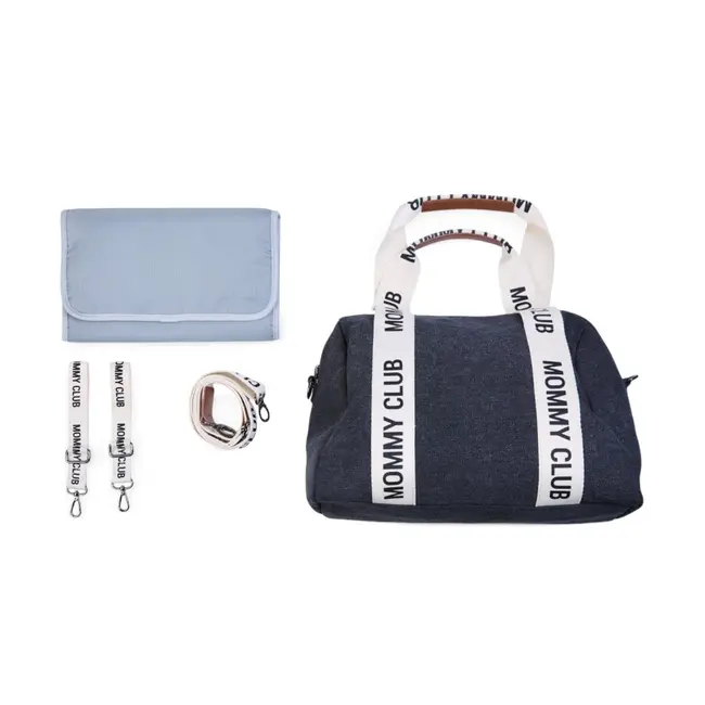Geanta de bebe Childhome Mommy Club Canvas Black