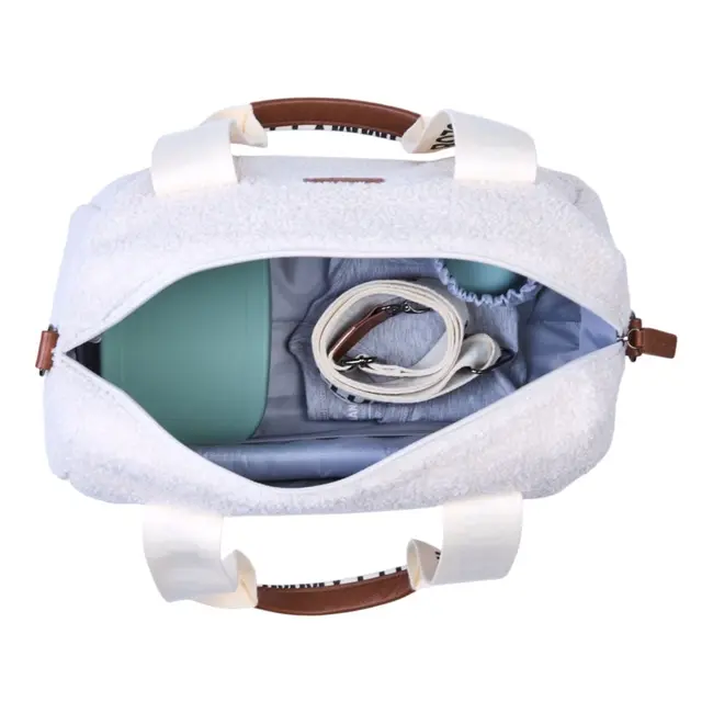 Geanta de bebe Childhome Mommy Club Signature Teddy Offwhite