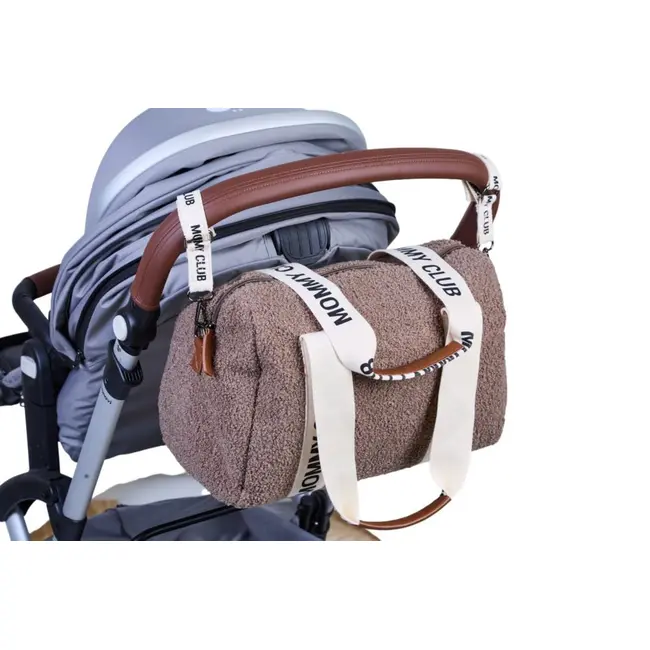 Geanta de bebe Childhome Mommy Club Signature Teddy Soft Brown
