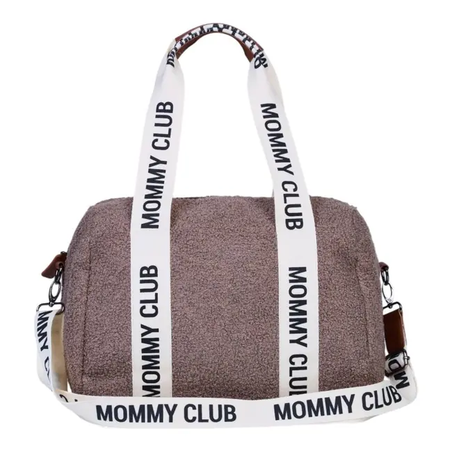 Geanta de bebe Childhome Mommy Club Signature Teddy Soft Brown