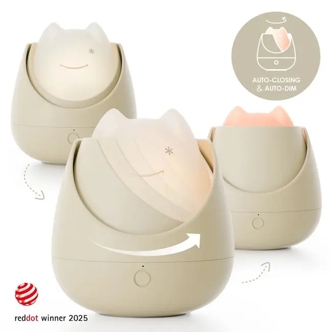 Lampa de veghe Nosiboo Zigg antrenor de somn pentru copii cu lumina rosie si temporizator Beige