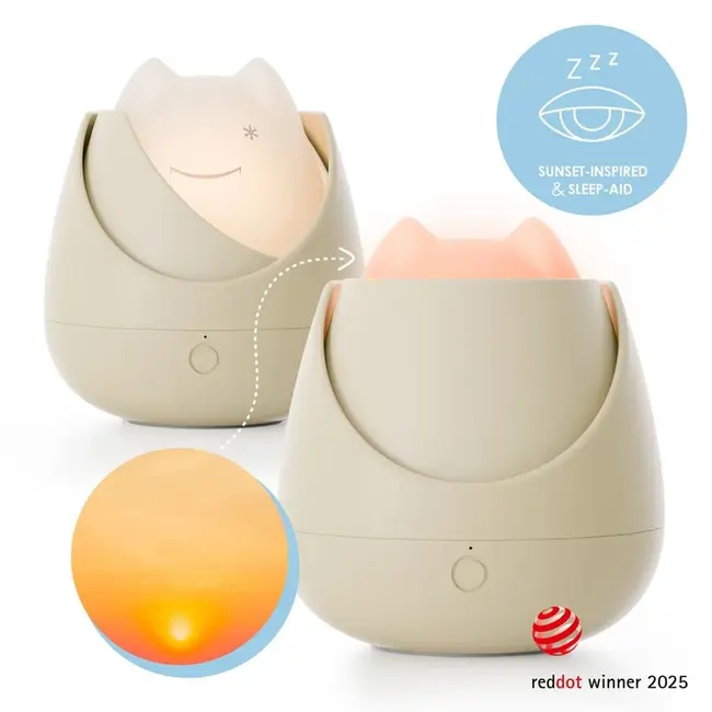 Lampa de veghe Nosiboo Zigg antrenor de somn pentru copii cu lumina rosie si temporizator Beige