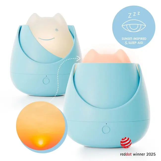 Lampa de veghe Nosiboo Zigg antrenor de somn pentru copii cu lumina rosie si temporizator Blue