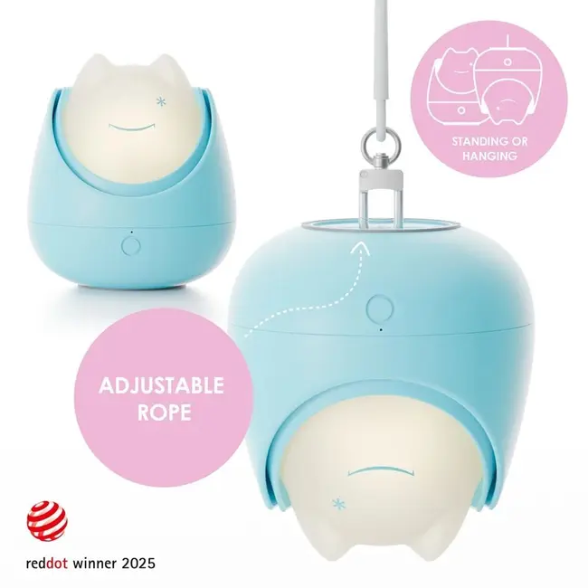 Lampa de veghe Nosiboo Zigg antrenor de somn pentru copii cu lumina rosie si temporizator Blue