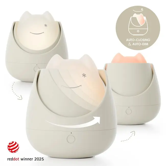 Lampa de veghe Nosiboo Zigg antrenor de somn pentru copii cu lumina rosie si temporizator Grey