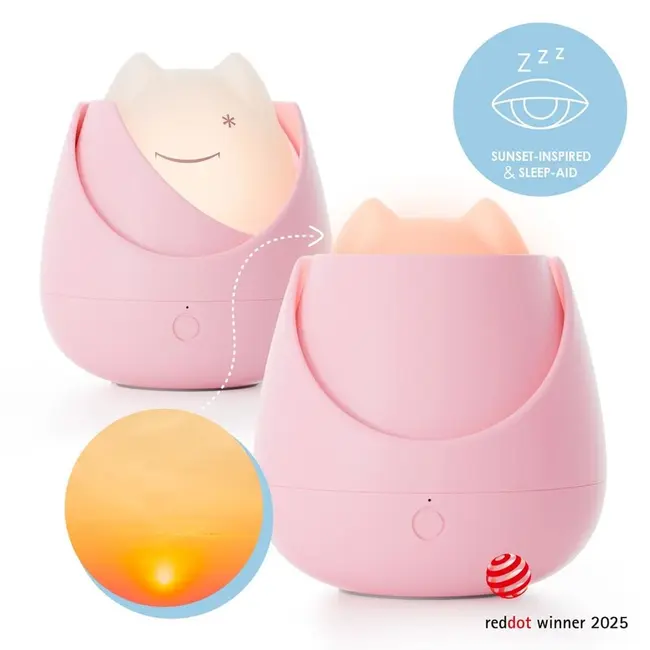 Lampa de veghe Nosiboo Zigg antrenor de somn pentru copii cu lumina rosie si temporizator Pink