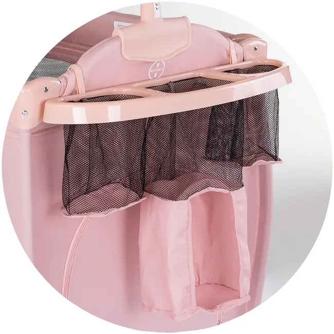 Patut pliabil Chipolino Bella powder pink HUBKOSIB0265PP