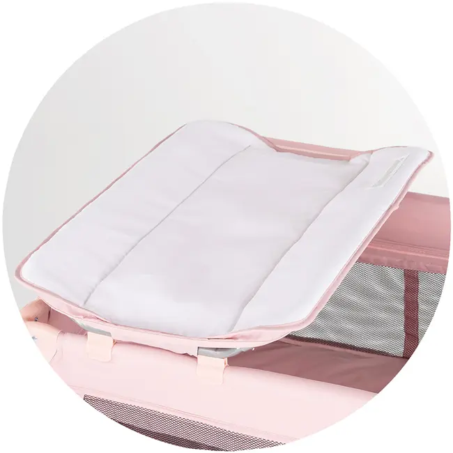 Patut pliabil Chipolino Bella powder pink HUBKOSIB0265PP