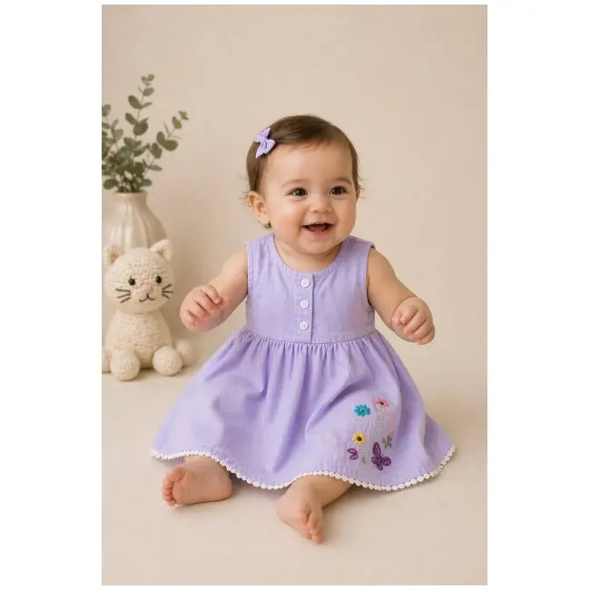 Rochita lila oryeda cu broderie delicata bm2808-1