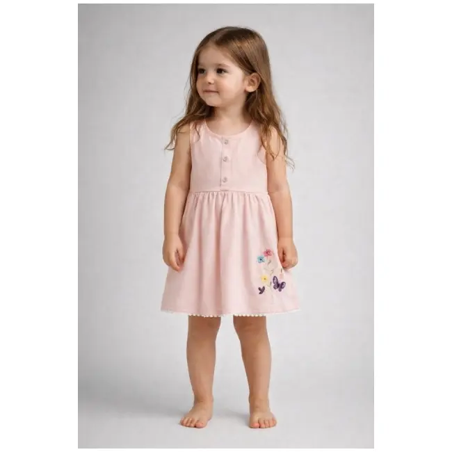 Rochita roz oryeda cu broderie delicata bya2808-1