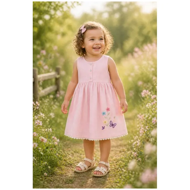 Rochita roz oryeda cu broderie delicata bya2808-1