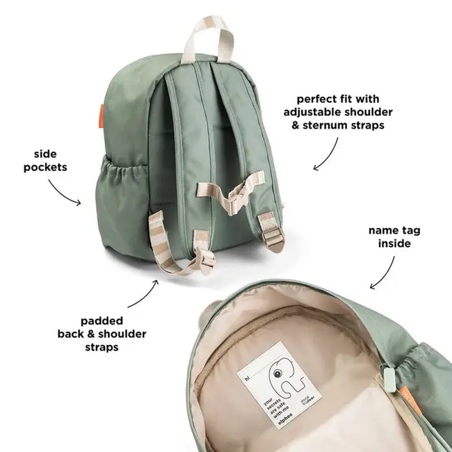 Rucsac pentru copii Done by Deer Playground Green 7,5L