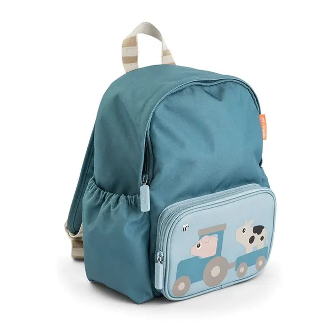 Rucsac pentru copii Done by Deer Tiny Farm Blue 7,5L