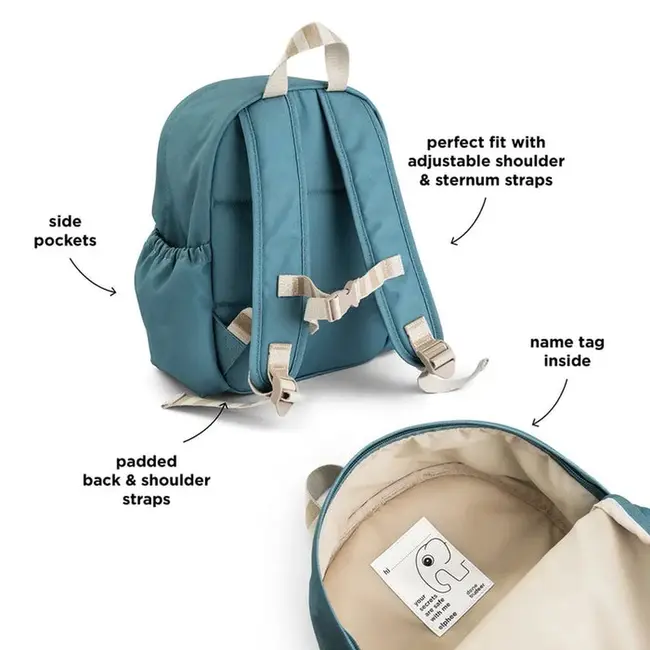 Rucsac pentru copii Done by Deer Tiny Farm Blue 7,5L