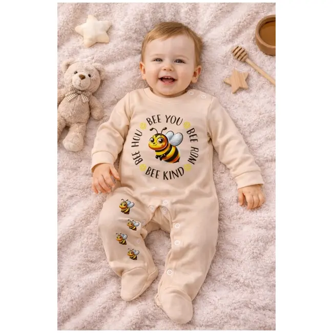 Salopeta cu botosei pentru bebelusi, albinuta bp4-8