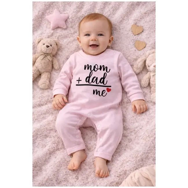 Salopeta pentru bebelusi, roz, mom&dad bp4-3