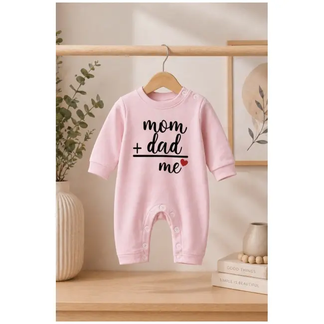 Salopeta pentru bebelusi, roz, mom&dad bp4-3