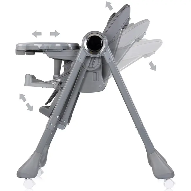 Scaun de masa si leagan electric Chipolino Master Class 2 in 1 charcoal HUBSTHMA02601CH