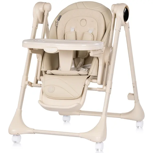 Scaun de masa si leagan electric Chipolino Master Class 2 in 1 latte HUBSTHMA02603LA