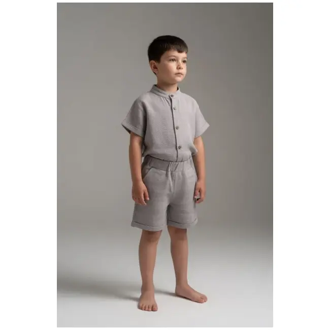 Set pentru baieti minaminokids, gri deschis bagri26209-1