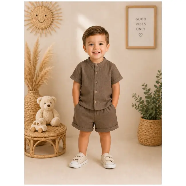 Set pentru baieti minaminokids, maro bka26209-1