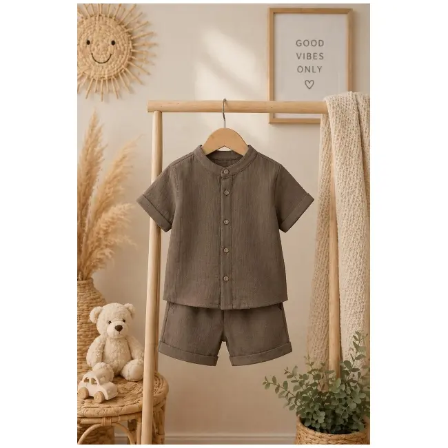 Set pentru baieti minaminokids, maro bka26209-1