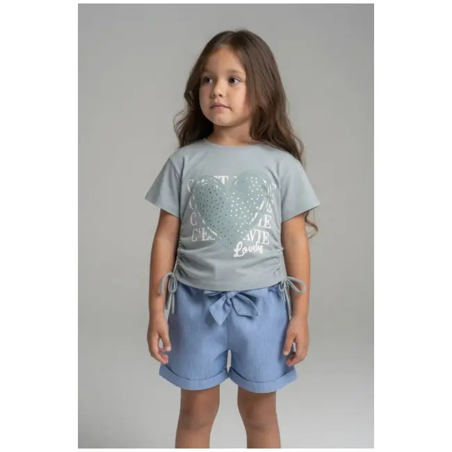 Set pentru fetite minaminokids cu pantaloni scurti by26203-1