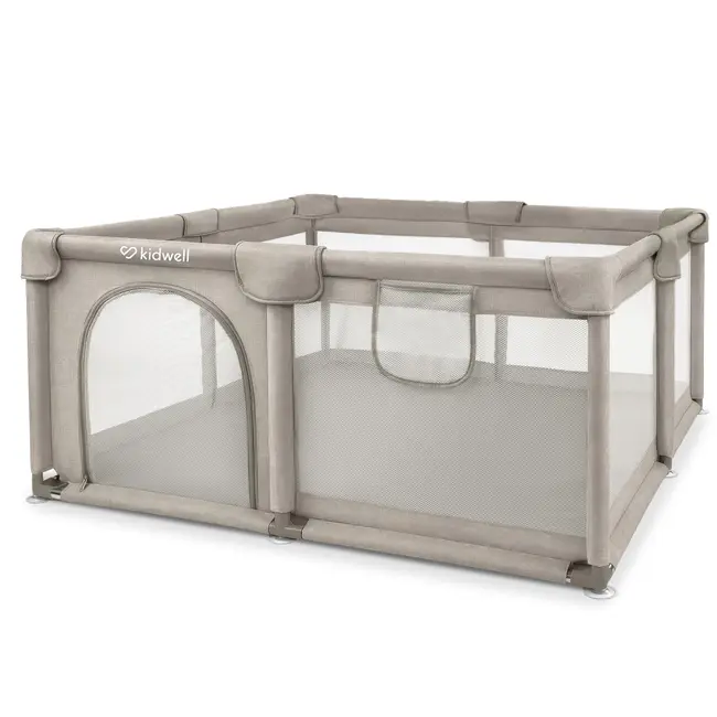 Tarc Pliabil Copii Kidwell Fanko 130x130 Cm Beige, Pentru Apartament, Spatiu Optimizat, Sigur, 0,  6 Ani Pjbkomofan02a1