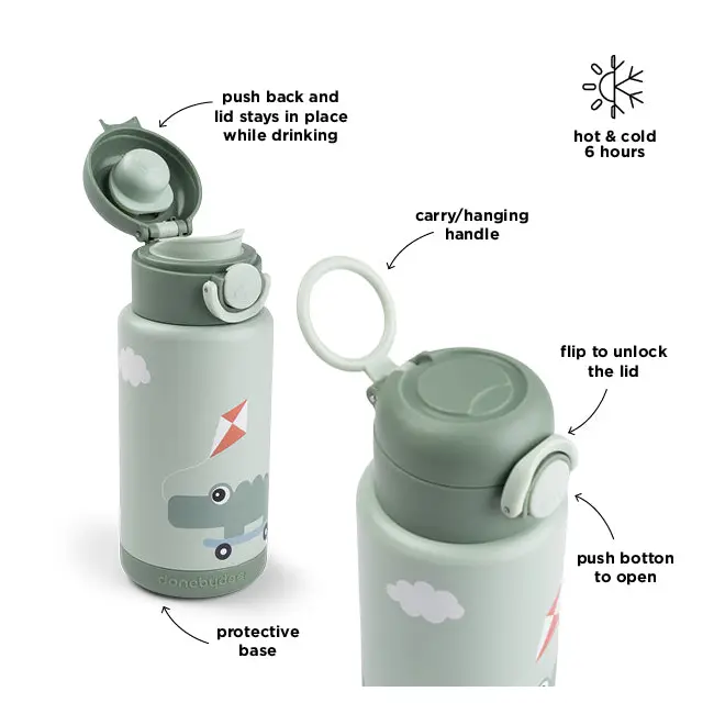 Termos Done by Deer Playground Green 340ml