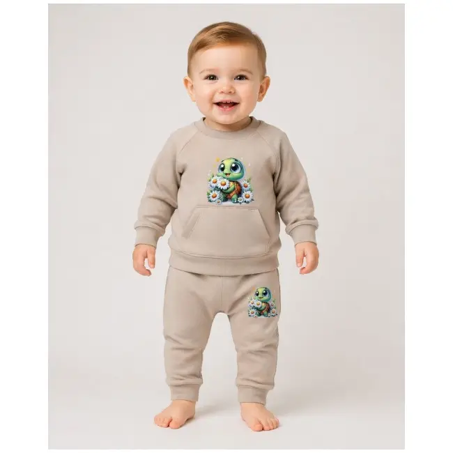 Trening pentru bebelusi din bumbac, bej, testoasa bnb01-3