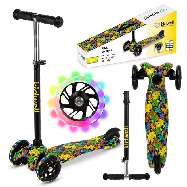Trotineta Copii, Reglabila, Roti Luminoase, Uno Orbitail, 3+ Ani, Pana La 25 Kg, Kidwell Pjbhubauno02a5