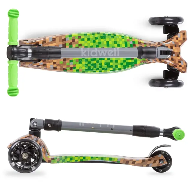 Trotineta Copii Pliabila, Reglabila, Roti Luminoase, Vento Game, 3+ Ani, Pana La 50 Kg, Kidwell Pjbhubaven01a4