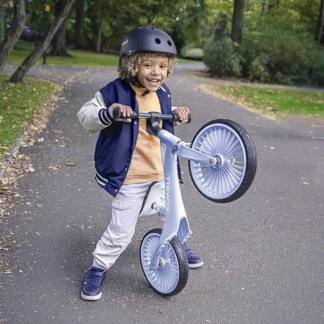 Bicicleta De Echilibru Fara Pedale Pentru Copii, Kidwell Nix Blue Aura, 3.05 Kg, Roti Pu 29 Cm, Reglabila, 80,  120 Cm, Max. 30 Kg Pjbrobinix06a0