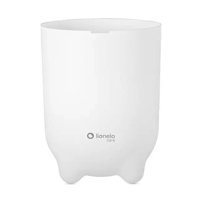 Cos pentru scutece, Lionelo, Capacitate 10 l, Sistem etans impotriva mirosurilor, Compatibil cu saci universali, Operare cu o mana, Alb BYNLOC-PUREBIN_WHITE