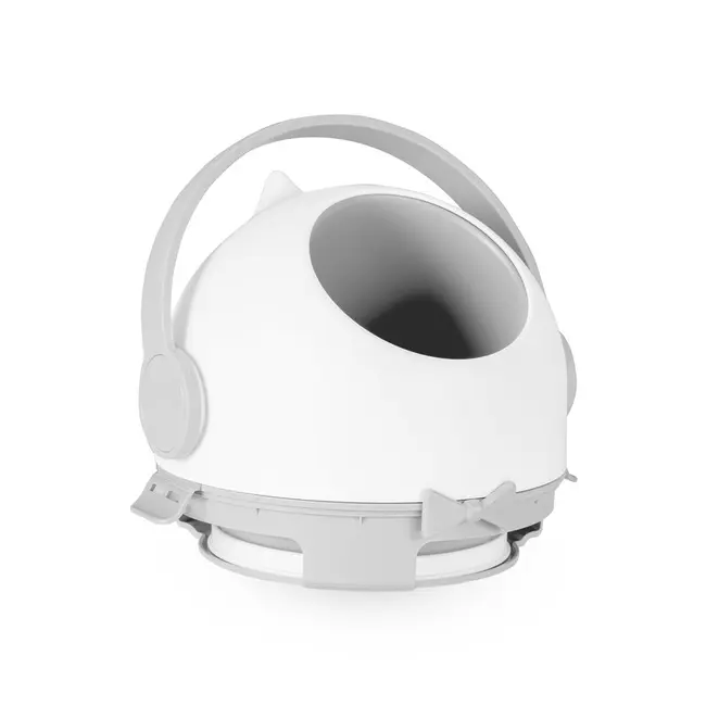 Cos pentru scutece, Lionelo, Capacitate 10 l, Sistem etans impotriva mirosurilor, Compatibil cu saci universali, Operare cu o mana, Alb BYNLOC-PUREBIN_WHITE