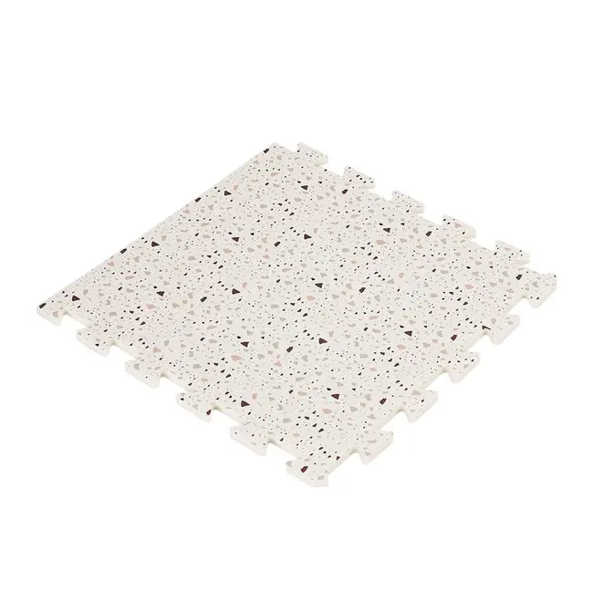 Covoras educativ, Lionelo, Yoka, Din spuma XPE non-toxica, Tip puzzle, 6 piese, Cu doua fete, Suprafata antiderapanta, 173x116 cm, Grosime 1.5 cm, Bej BYNLO-YOKA