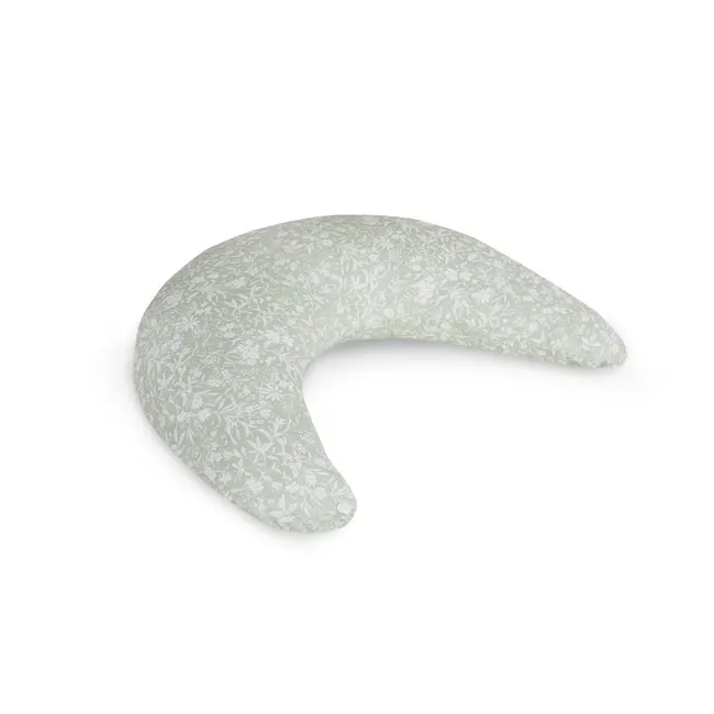 Perna pentru alaptat, Ceba Baby, Husa detasabila din bumbac, Cu puf siliconizat, 150x60x37 cm, Oeko-Tex Standard 100, Basic Wildflowers BYNW-709-000-742