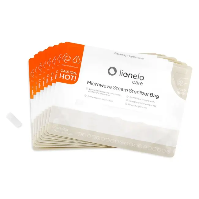 Pungi sterilizare microunde, Lionelo, Thermbag, Fara BPA, Sterilizare in 90 de sec., Elimina 99,9% dintre bacterii, Reutilizabile, 21x29 cm, 16 buc. BYNLOC-THERMBAG_16_PACK