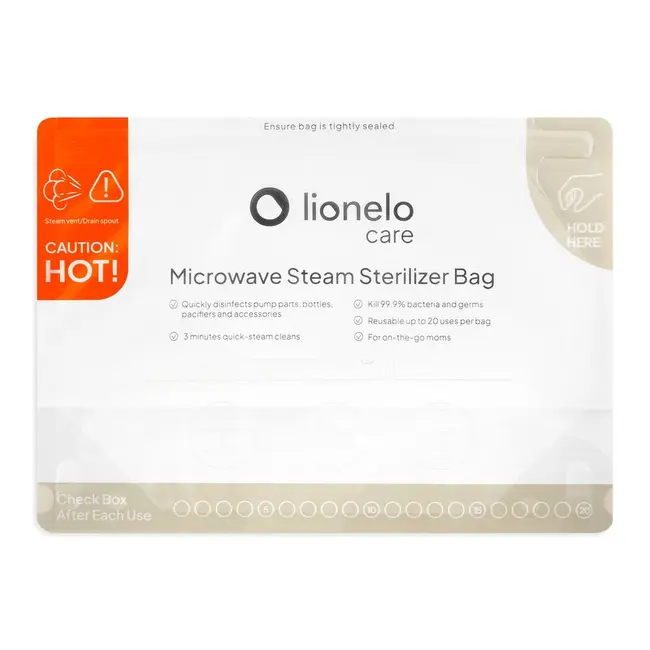 Pungi sterilizare microunde, Lionelo, Thermbag, Fara BPA, Sterilizare in 90 de sec., Elimina 99,9% dintre bacterii, Reutilizabile, 21x29 cm, 16 buc. BYNLOC-THERMBAG_16_PACK