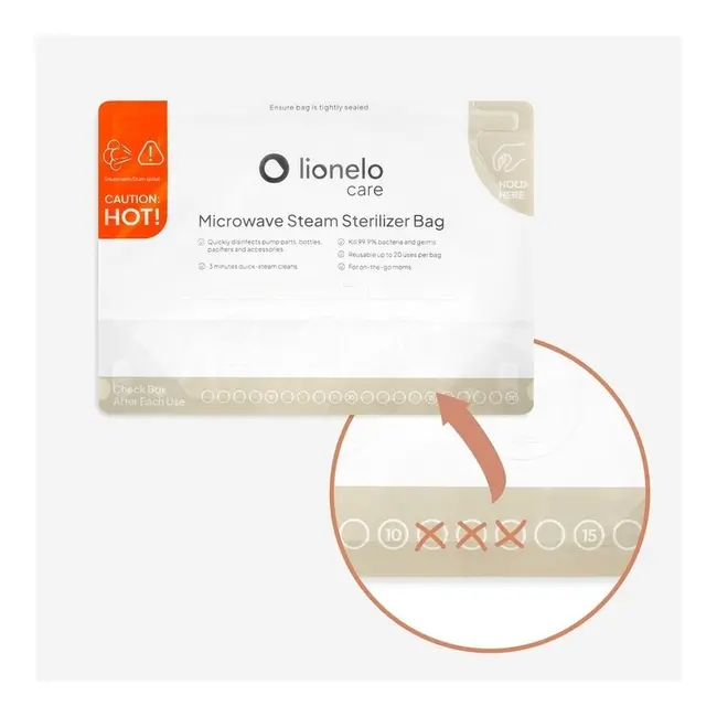 Pungi sterilizare microunde, Lionelo, Thermbag, Fara BPA, Sterilizare in 90 de sec., Elimina 99,9% dintre bacterii, Reutilizabile, 21x29 cm, 8 buc. BYNLOC-THERMBAG_8_PACK