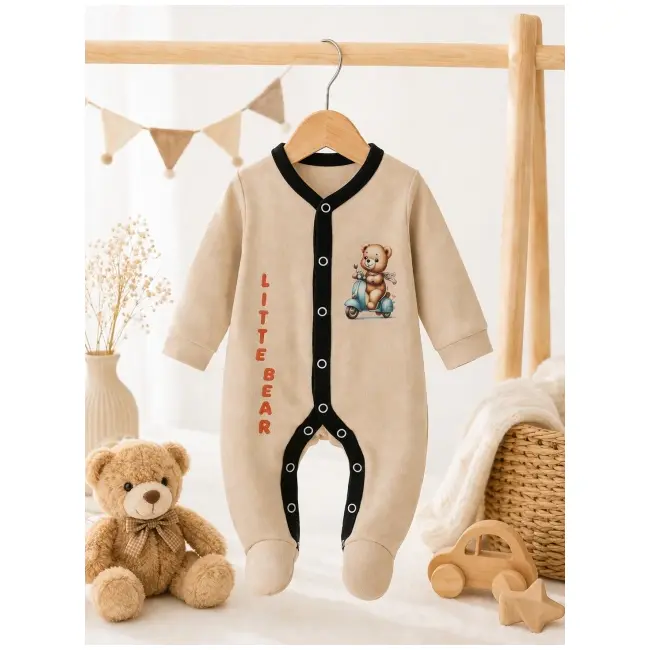 Salopeta crem cu botosei pentru bebelusi, bear bp4-20