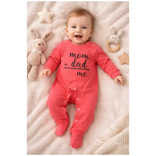 Salopeta din bumbac pentru bebelusi, cu mesaj bp10