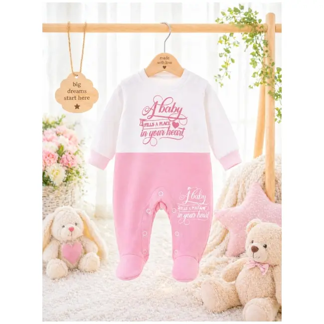 Salopeta din bumbac pentru bebelusi, cute baby bp114
